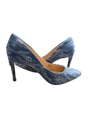 CHARLES BY CHARLES DAVID DISTRESSED DENIM HEELS